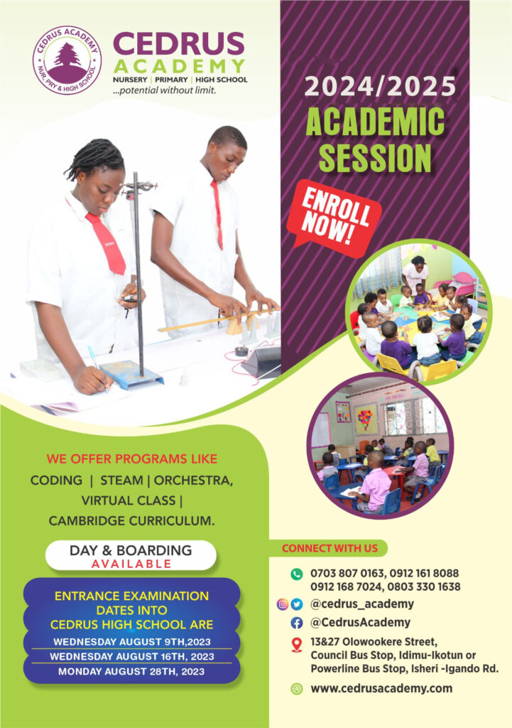 ENROLL NOW FOR 2024/2025 ACADEMIC SESSION